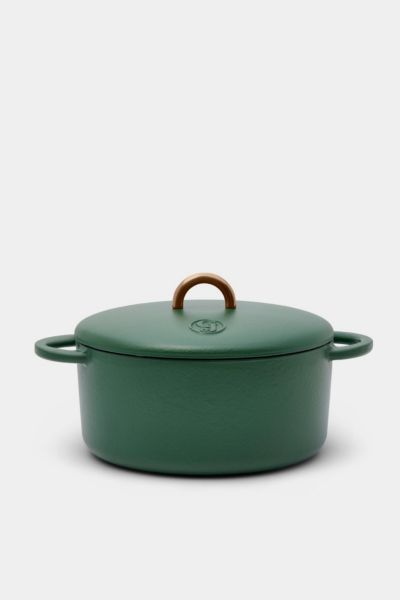 Shop Great Jones Dutch Baby 3.5-qt Cast-iron Dutch Oven In Broccoli At Urban Outfitters