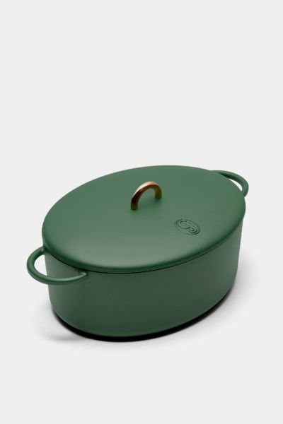 Shop Great Jones The Dutchess 6.75-qt Cast-iron Dutch Oven In Broccoli At Urban Outfitters