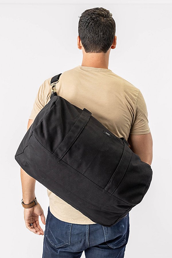 Terra Thread Organic Cotton Canvas Duffle Bag In Black At Urban Outfitters