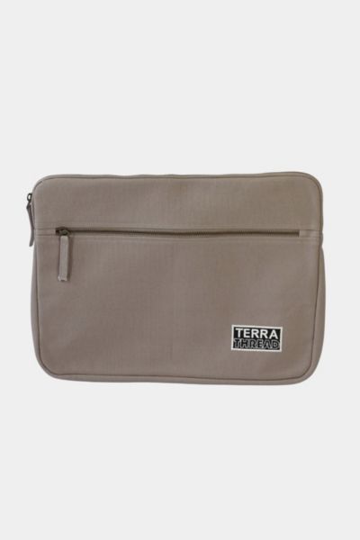 Terra Thread 15" Organic Cotton Canvas Laptop Sleeve In Beige At Urban Outfitters