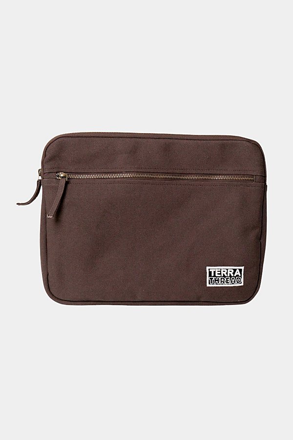 Terra Thread 15" Organic Cotton Canvas Laptop Sleeve In Brass At Urban Outfitters