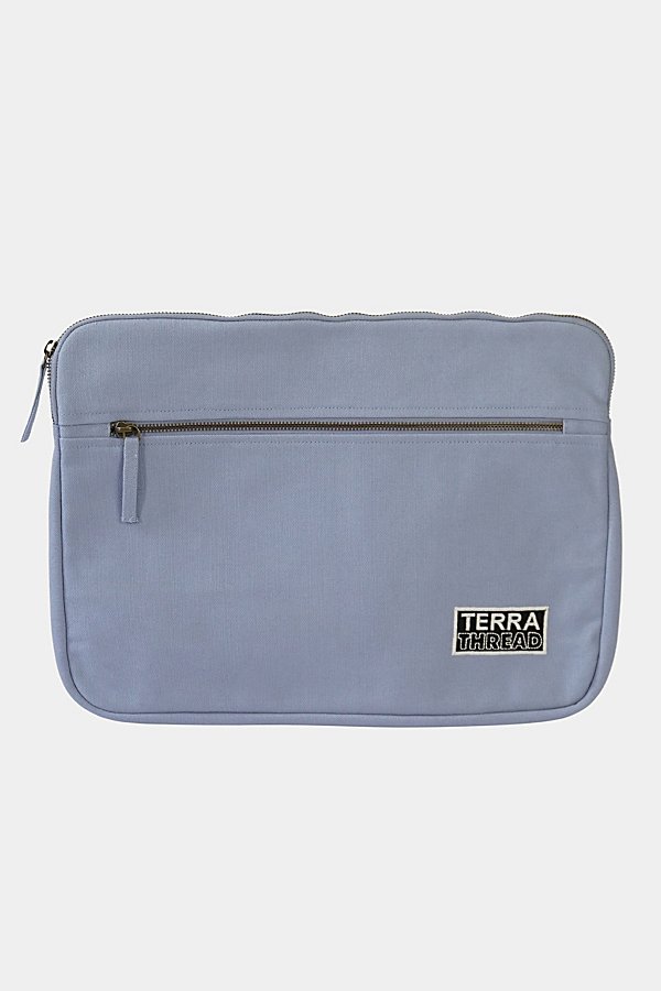 Terra Thread 15" Organic Cotton Canvas Laptop Sleeve In Lavender At Urban Outfitters