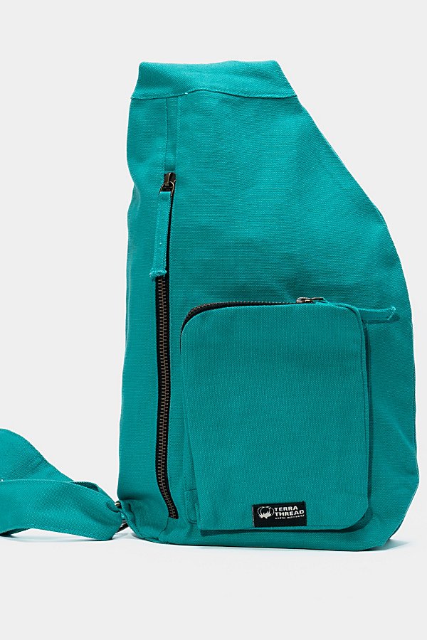 Terra Thread Organic Cotton Canvas Sling Bag In Turquoise At Urban Outfitters