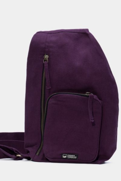 Terra Thread Organic Cotton Canvas Sling Bag In Purple At Urban Outfitters