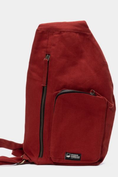 Terra Thread Organic Cotton Canvas Sling Bag In Red At Urban Outfitters