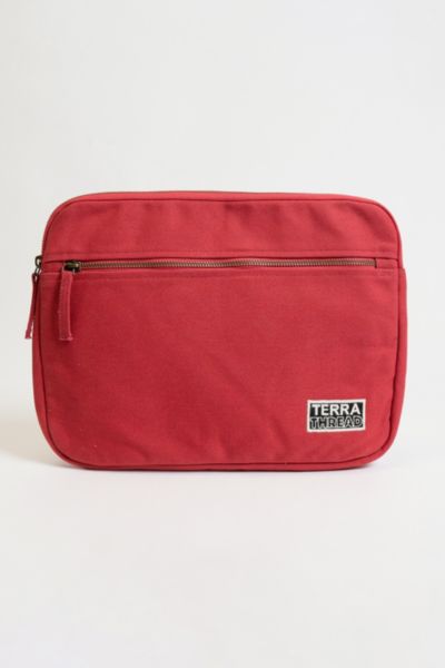 Terra Thread 13" Organic Cotton Canvas Laptop Sleeve In Red At Urban Outfitters