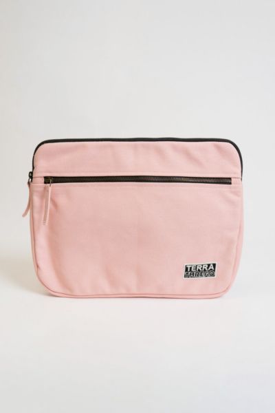 Terra Thread 13" Organic Cotton Canvas Laptop Sleeve In Rose At Urban Outfitters