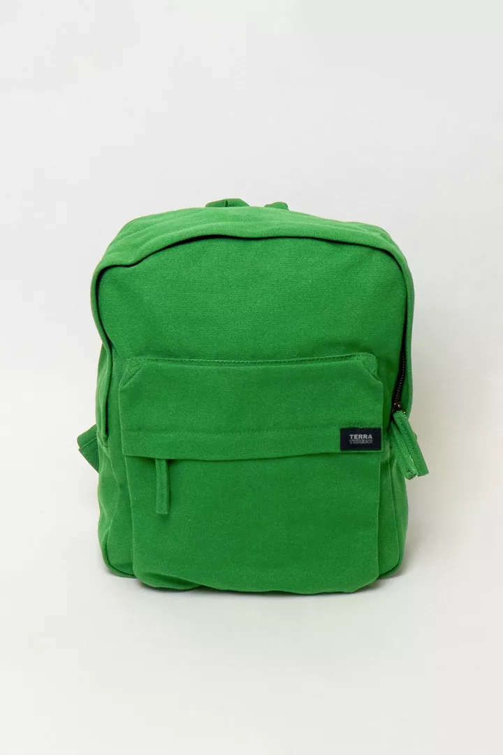 A green backpack