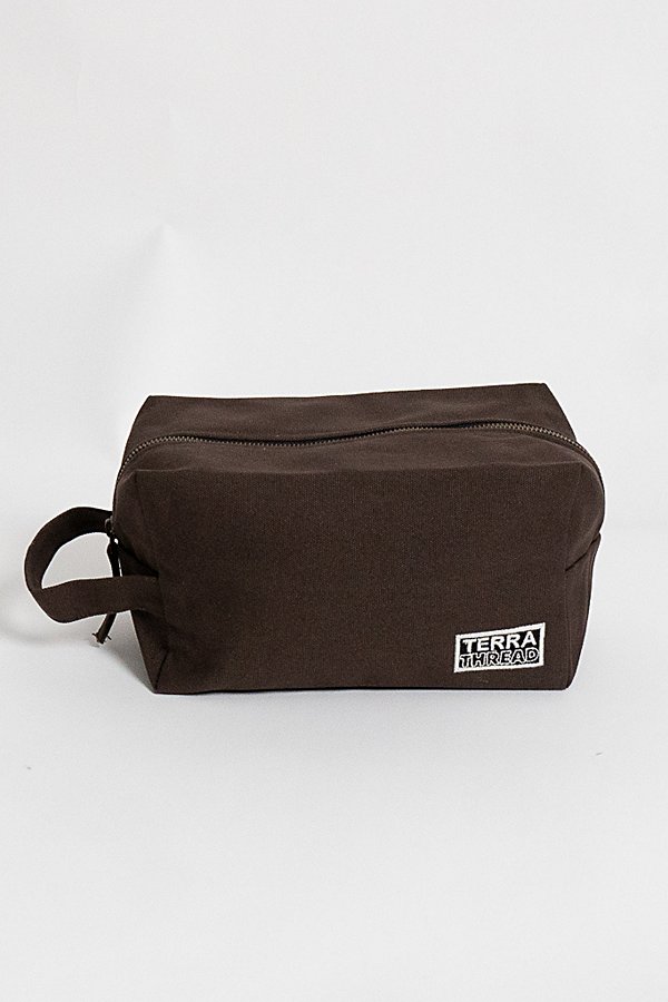 Terra Thread Organic Cotton Canvas Toiletry Bag In Brass At Urban Outfitters