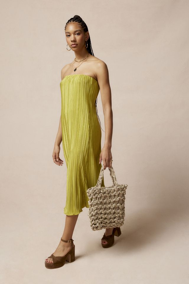 UO Brittany Textured Strapless Midi Dress #1