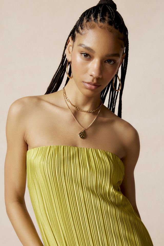 UO Brittany Textured Strapless Midi Dress #2