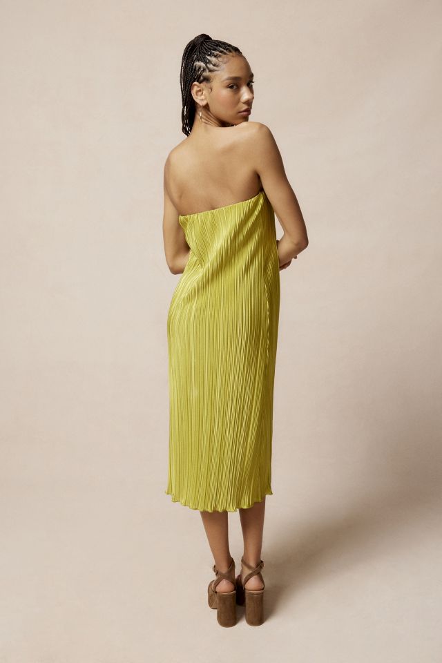 UO Brittany Textured Strapless Midi Dress #3