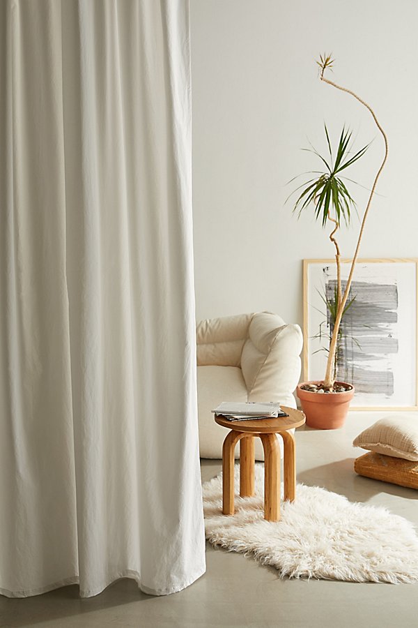 Urban Outfitters Breezy Cotton Percale Window Panel In White