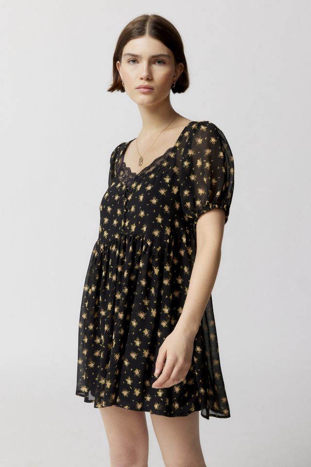 Robe Mini Babydoll UO Cecilia à Bretelles Amovibles #1