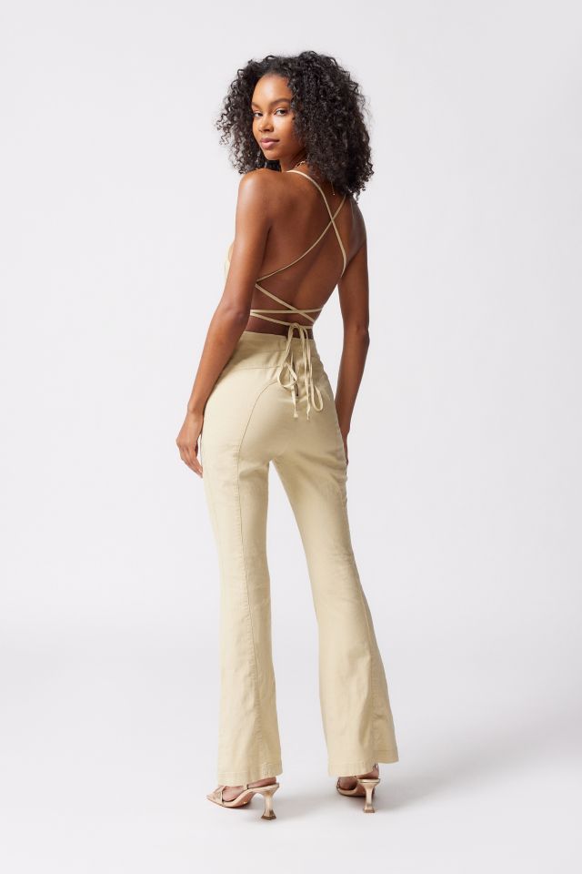 UO Chandler Linen Strappy-Back Jumpsuit #3