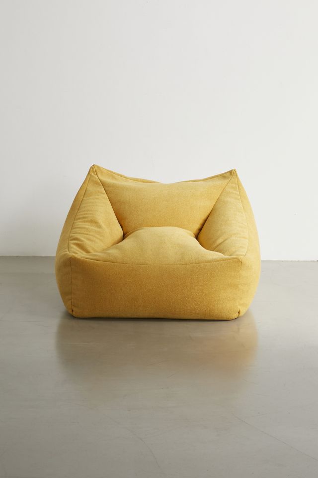 Yellow bean bag discount chair with filling