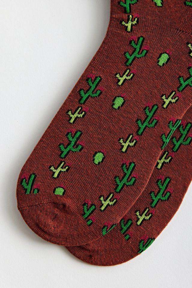 Cactus Tossed Icon Crew Sock #1