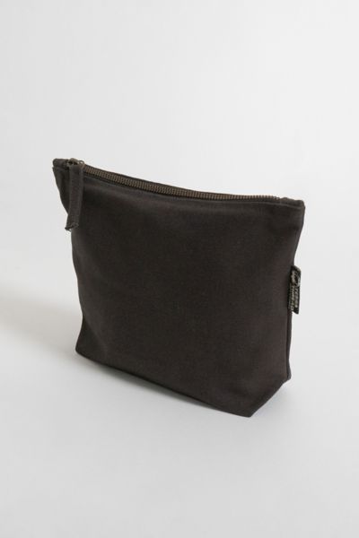 Terra Thread Organic Cotton Canvas Zippered Pouch In Dark Grey