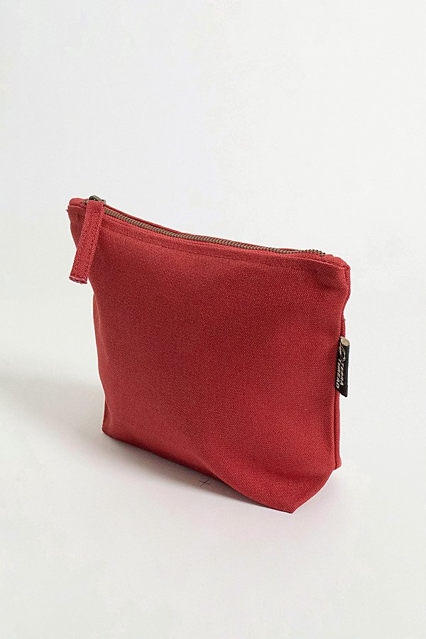 Terra Thread Organic Cotton Canvas Zippered Pouch In Red