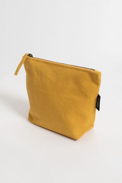 Terra Thread Organic Cotton Canvas Zippered Pouch In Mustard