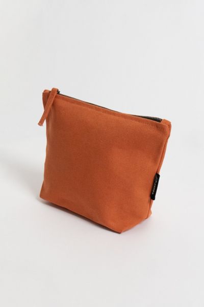 Terra Thread Organic Cotton Canvas Zippered Pouch In Orange