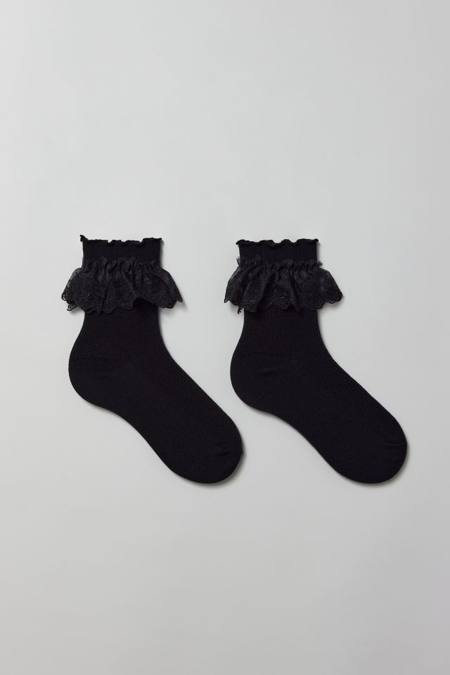Ruffled Ribbed Crew Sock #3
