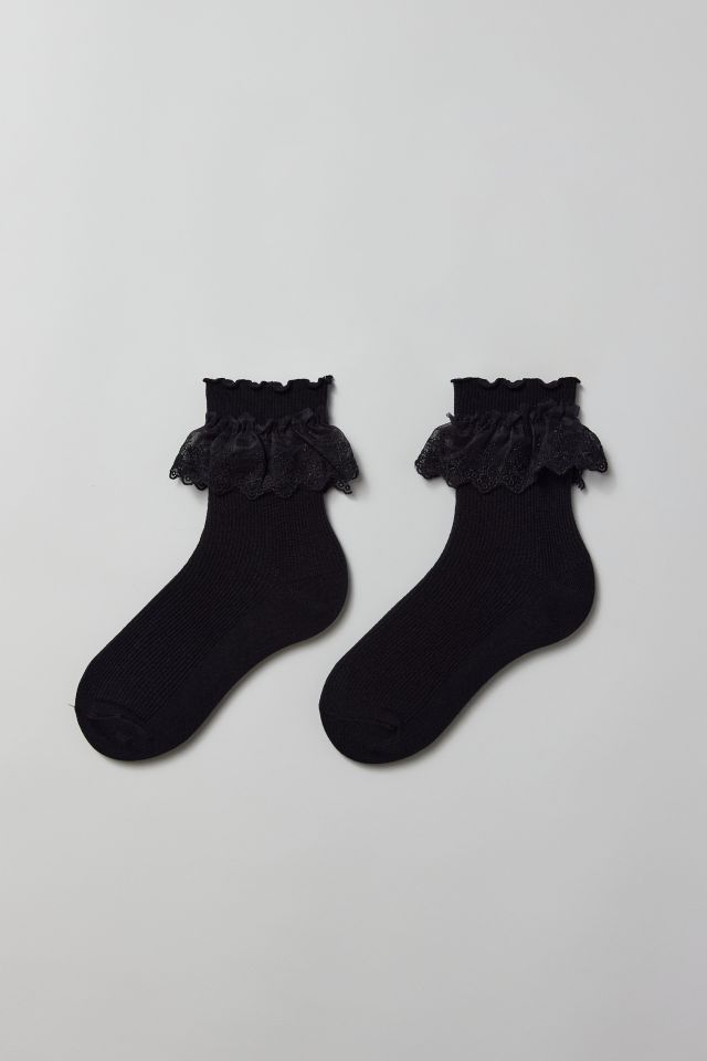 Ruffled Ribbed Crew Sock #4