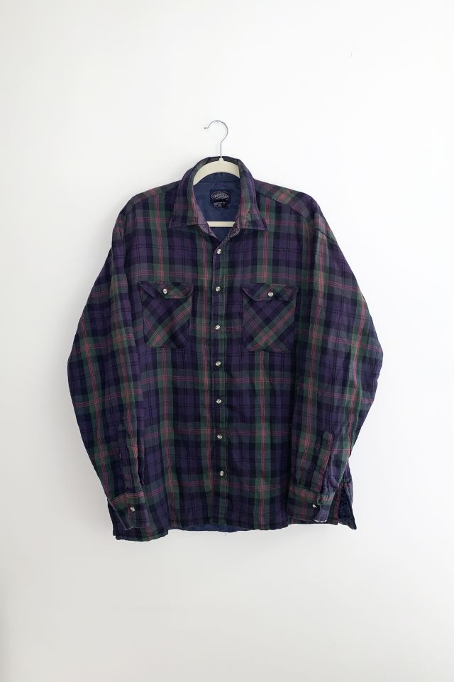 Vintage Quilted Lined Flannel Shirt Jacket | Urban Outfitters