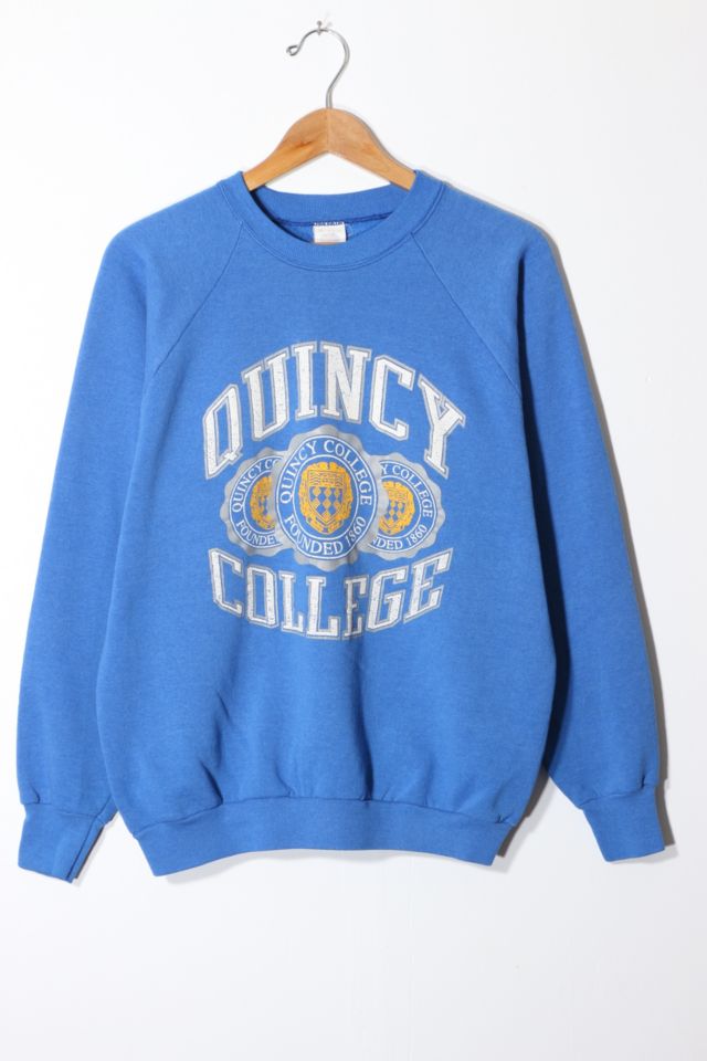 Vintage Quincy College Raglan Crewneck Sweatshirt | Urban Outfitters