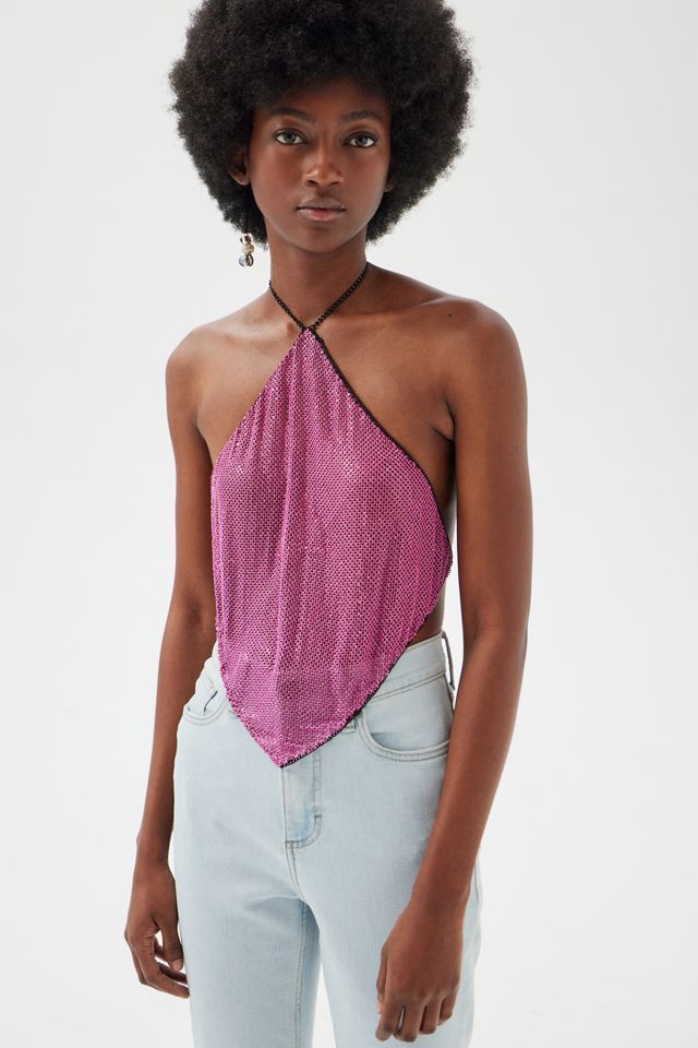 Kennedy Rhinestone Halter Top | Urban Outfitters Canada