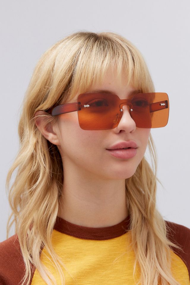 Tegan Rimless Square Sunglasses