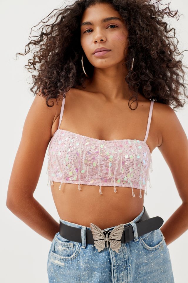 Sequin Crop Cami Top  Cami crop top, Cropped cami, Cami tops