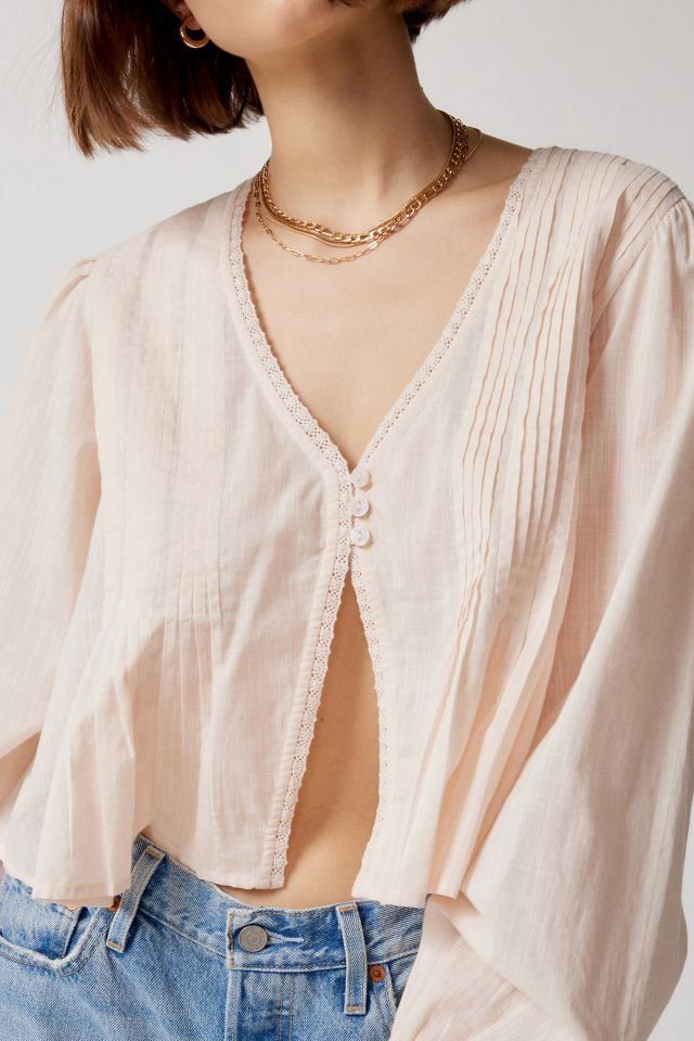 UO Janie Puff Sleeve Blouse #2