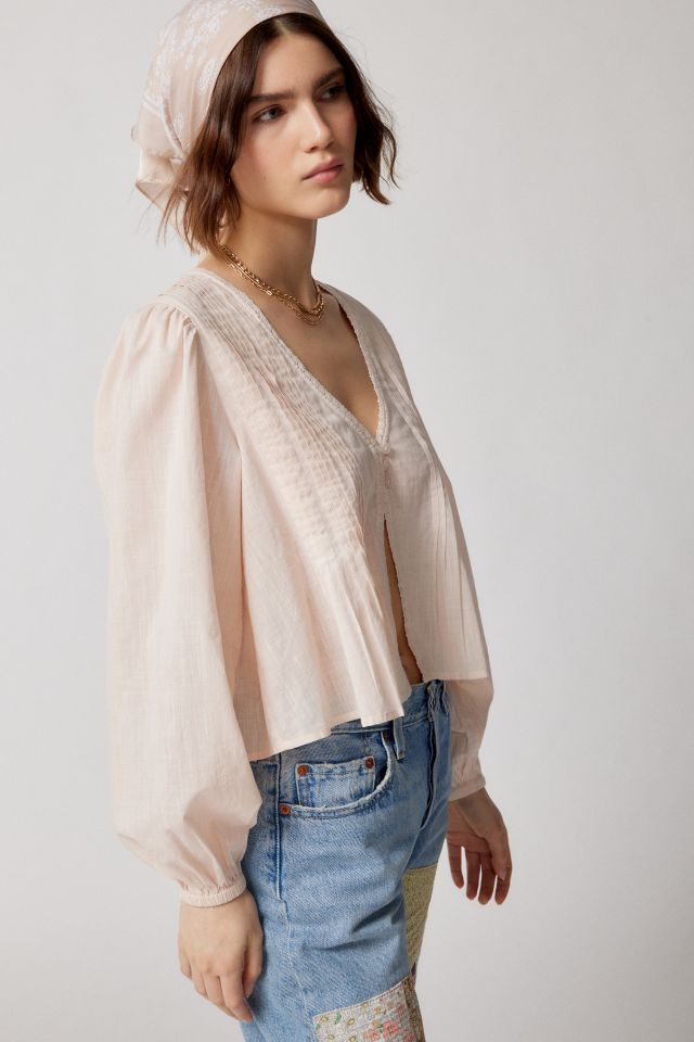 UO Janie Puff Sleeve Blouse #3