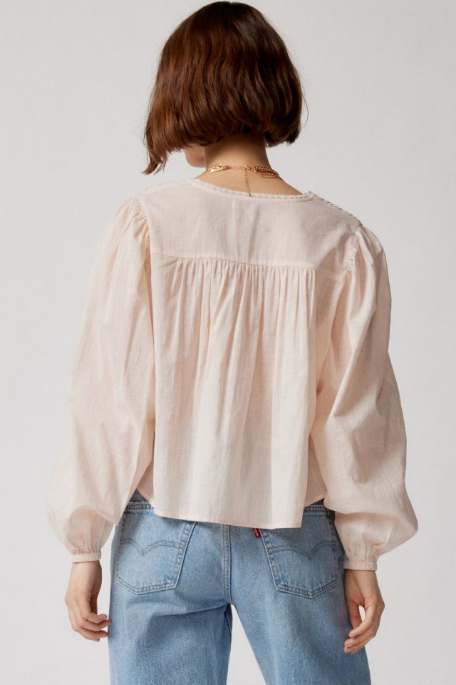 UO Janie Puff Sleeve Blouse #4