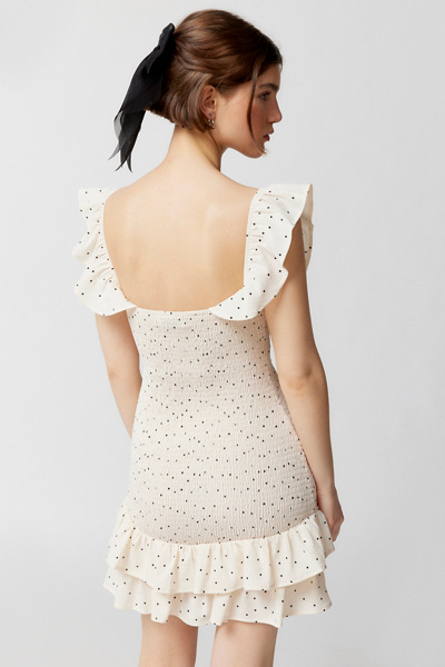 UO Lyndsey Smocked Mini Dress