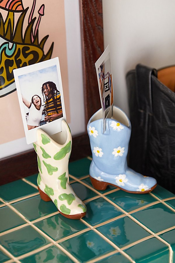 Urban Outfitters Cowboy Boot Photo Stand In Green At