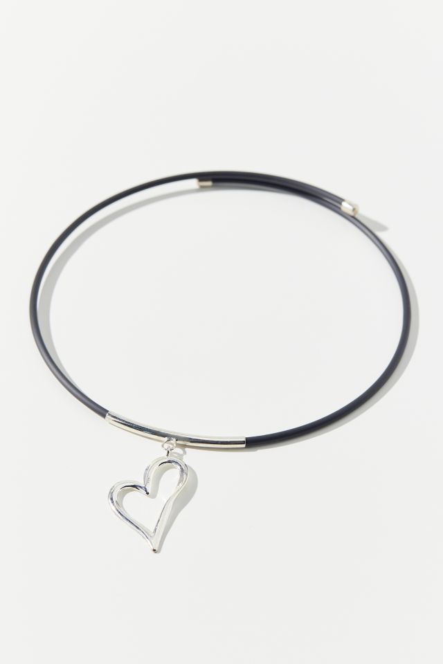 Collier Ras-de-cou Vintage Urban Renewal avec Breloque en Forme de Cœur #1
