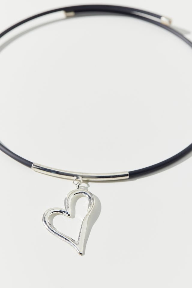 Collier Ras-de-cou Vintage Urban Renewal avec Breloque en Forme de Cœur #2