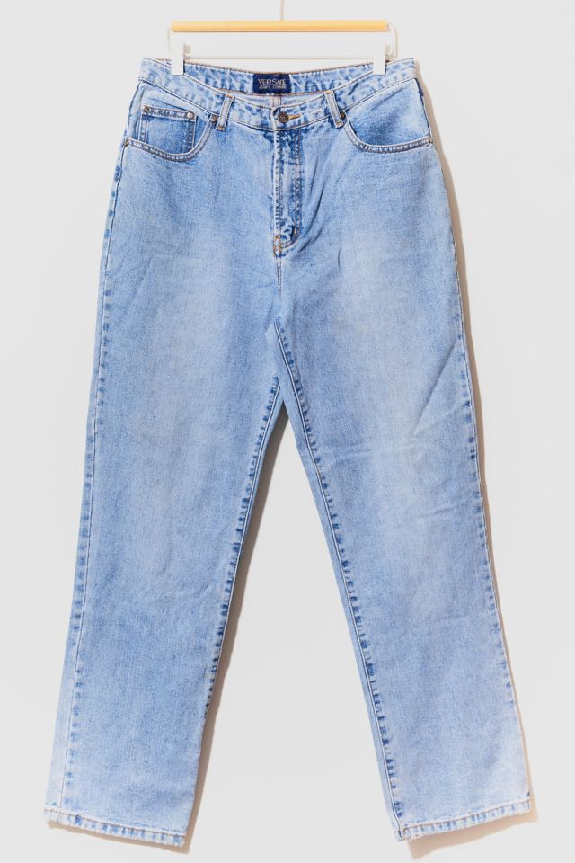 Versace Jeans Couture distressed slim jeans in blue