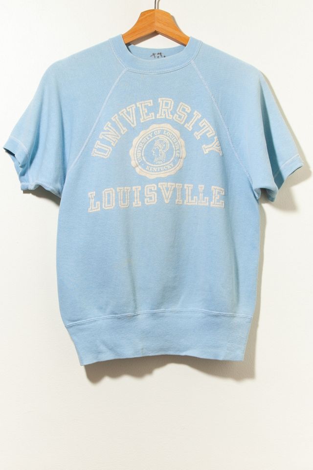 Vintage 1970s Distressed University of Louisville Raglan Short Sleeve  Sweatshirt