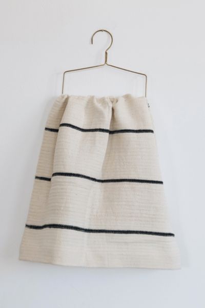 Shop Connected Goods Izzy Stripe Hand Towel In Black At Urban Outfitters