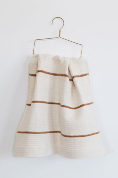 Shop Connected Goods Izzy Stripe Hand Towel In Brown At Urban Outfitters