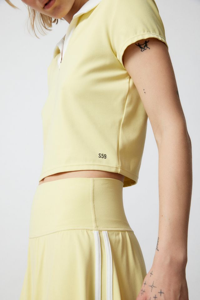 Splits59 Airweight Polo Cropped Top #2