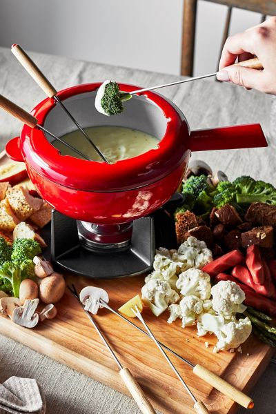 Zwilling Cast Iron Fondue Set In Cherry