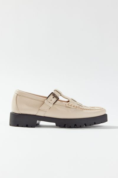GH BASS G. H.BASS FISHERMAN MARY JANE LOAFER IN OFF WHITE, WOMEN'S AT URBAN OUTFITTERS