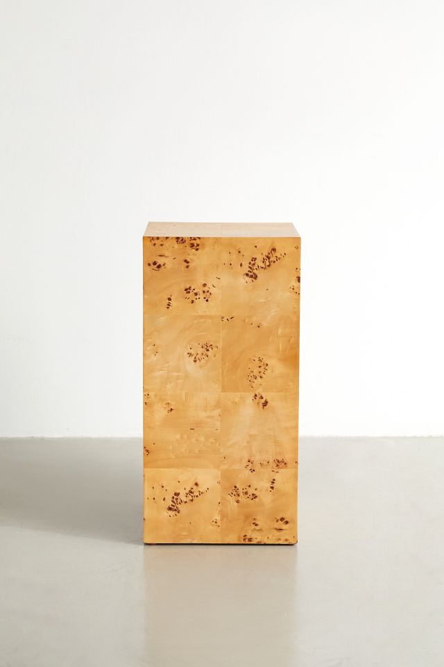 Cora Burl Wood Pedestal Side Table #1