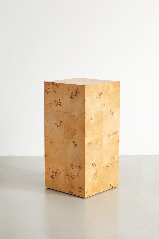 Cora Burl Wood Pedestal Side Table #2