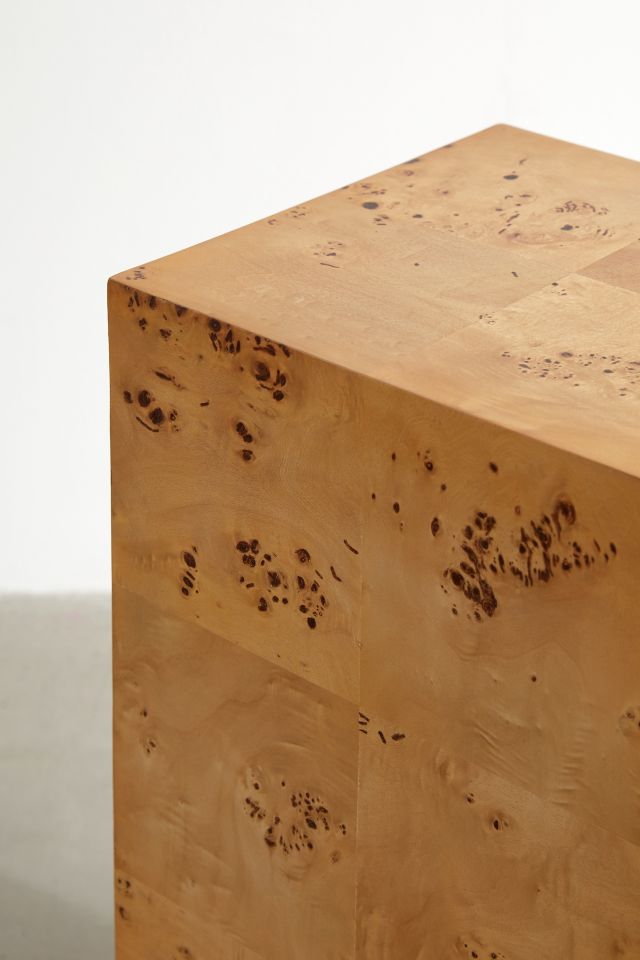 Cora Burl Wood Pedestal Side Table #3