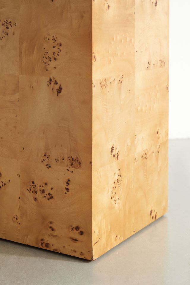 Cora Burl Wood Pedestal Side Table #4